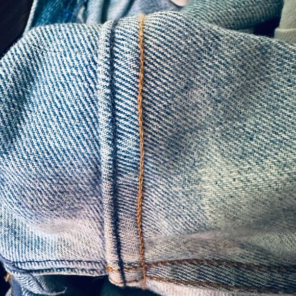 1970s Orange Tab R No Coin Pocket Levi's Jeans with Care Label Made in Canada - Picture 13 of 13